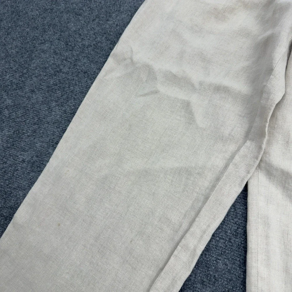 Joseph & Feiss Pants Mens 34 Beige Linen Pleated Resort Classic Style